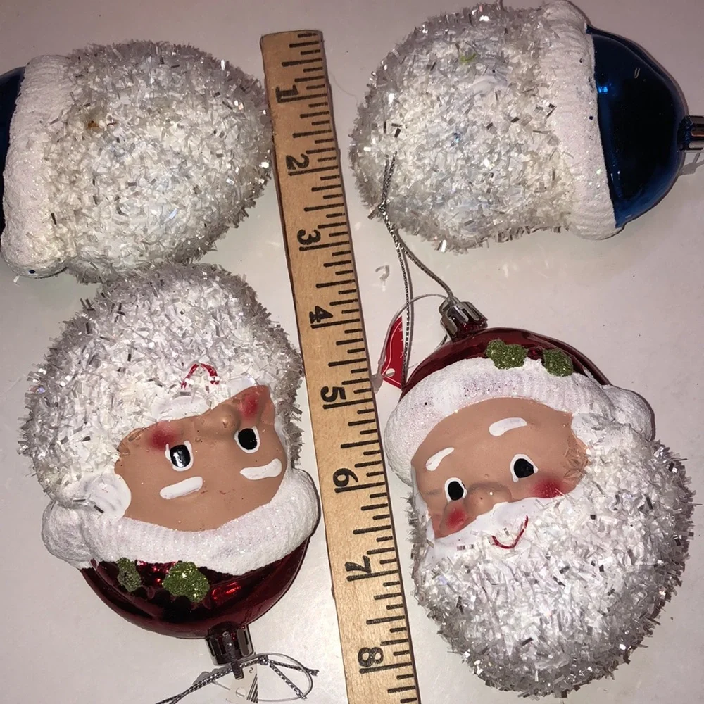 Santa Ornaments Retro Santa Ornaments New but look old Santa Claus Ornaments
